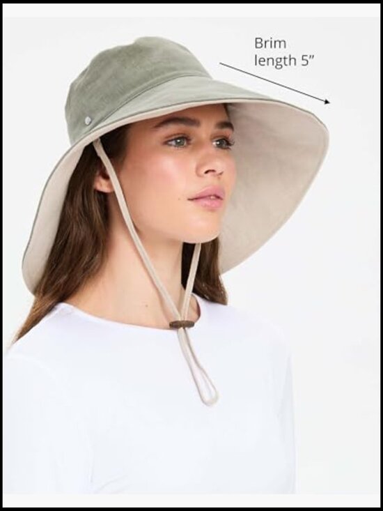 Ultra-Wide Packable Sun Hat UPF 50+ Adjustable Ponytail Hole Travel Beach main image 6